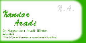 nandor aradi business card
